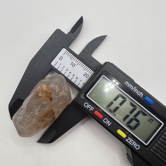 Golden Rutilated Quartz Crystal Freeform (#18) - Picture 11 of 13